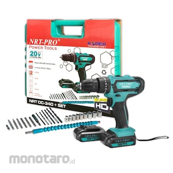 Beli NRT PRO Set Mesin Bor Impact Tanpa Kabel 340 Set DC 20V 10mm